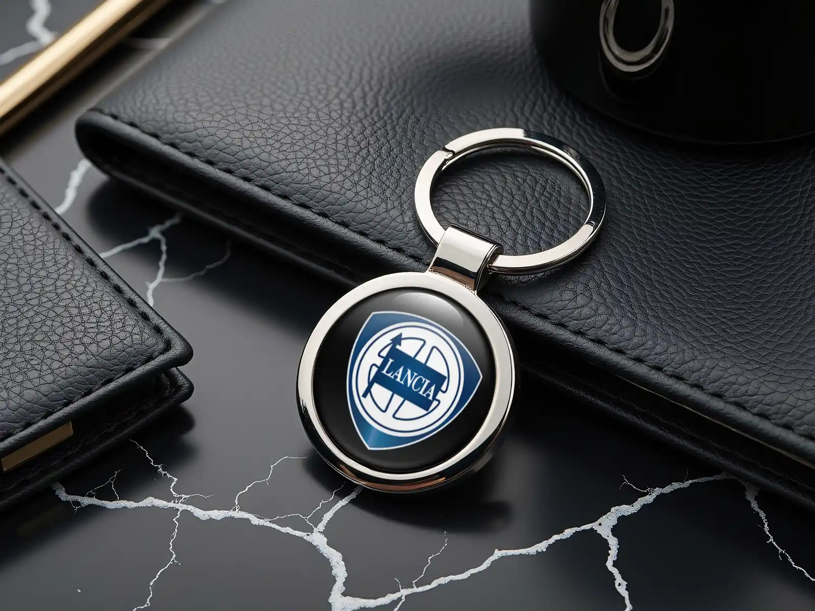 Lancia Personalisiert Schlüsselanhänger Logo Premium Metall